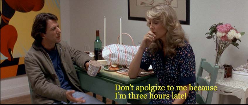 Don't apologize to me bacuase I'm three hours late!